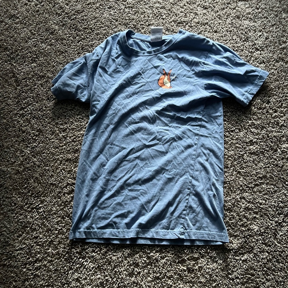 Periwinkle colored bunny themed simply southern like shirt.